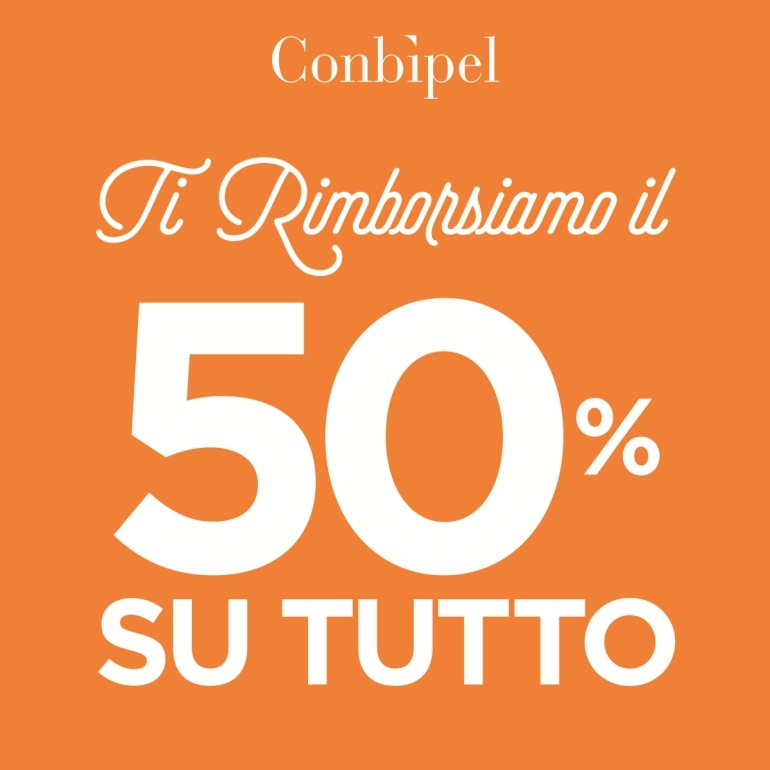 50% di rimborso SU TUTTO